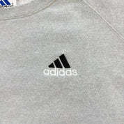 F- Vintage 90s Adidas Embroidered Text & Logo Crewneck - XL