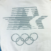 F- Vintage Dead Stock Olympic Museum Collection '84 Los Angeles American Replica Zip Up Track Jacket - M