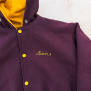 J- Vintage College Marching Band Made In USA Hooded Varsity Jacket - M