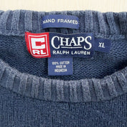 J- Vintage 90s Chaps Ralph Lauren American Flag Knit Sweater - XL