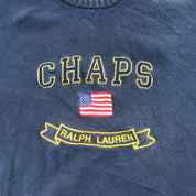 J- Vintage 90s Chaps Ralph Lauren American Flag Knit Sweater - XL