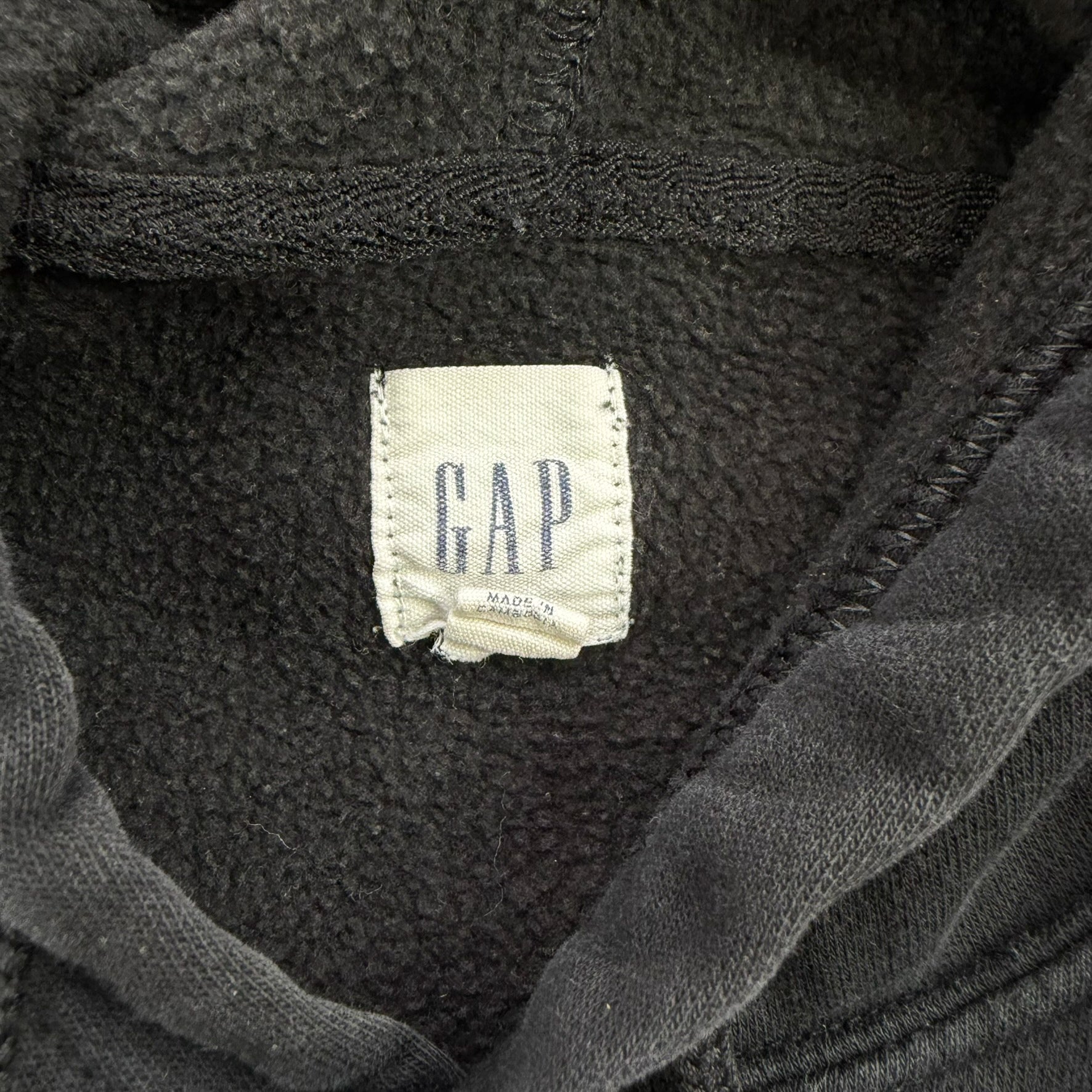 J- Gap Black Embroidered Text Hoodie - 2XL