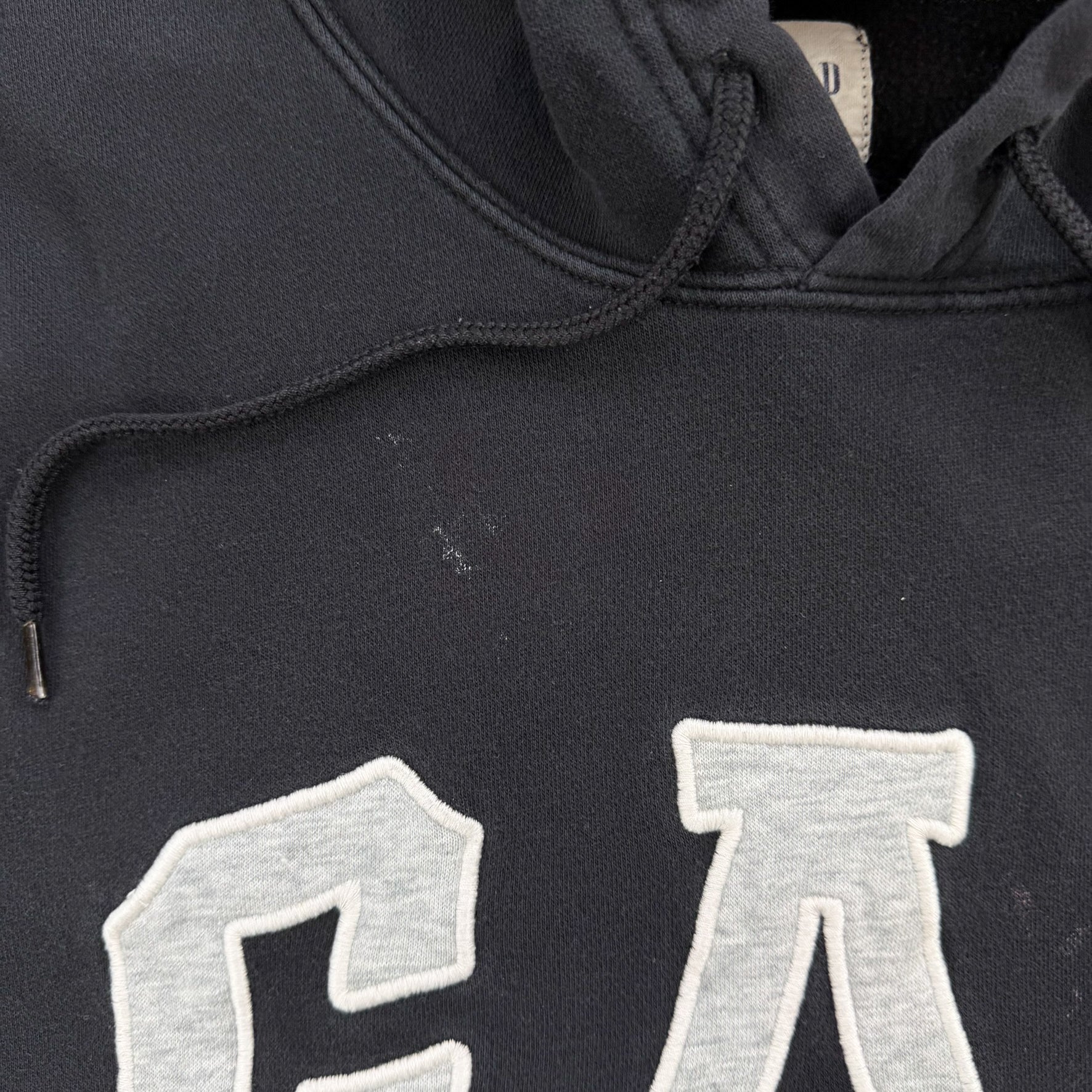 J- Gap Black Embroidered Text Hoodie - 2XL