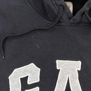 J- Gap Black Embroidered Text Hoodie - 2XL