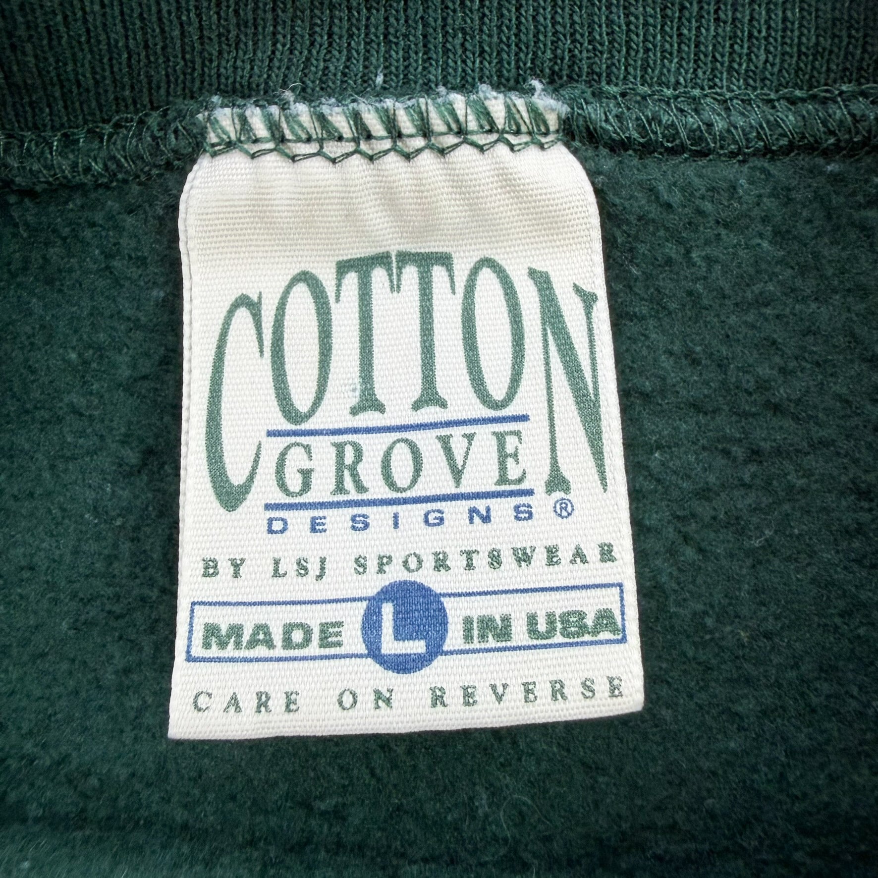 J- Vintage '94 Bald Eagle Text & Graphic Made In USA Crewneck - L