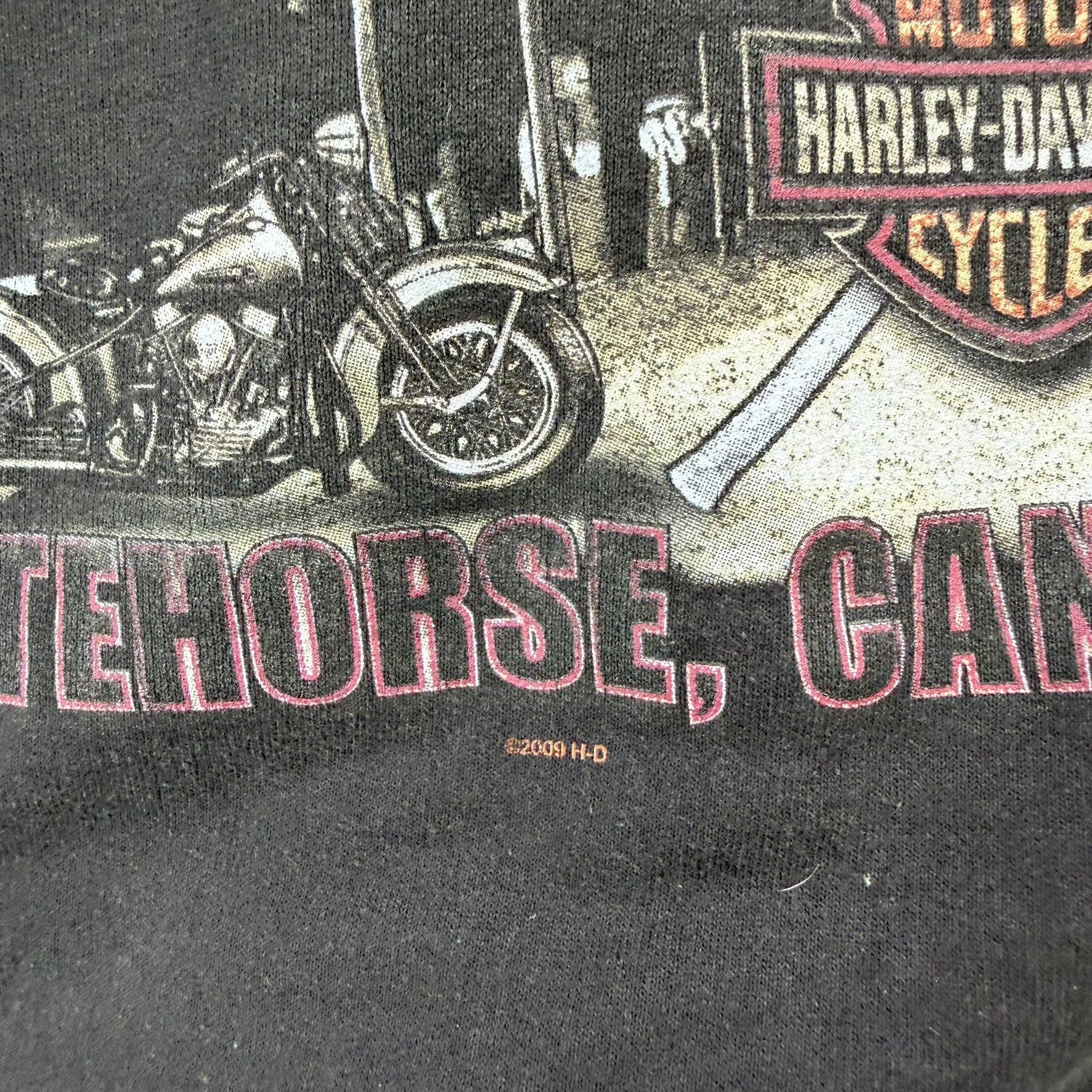 J- '09 Harley Davidson Whitehorse Canada Zip Up Hoodie - M