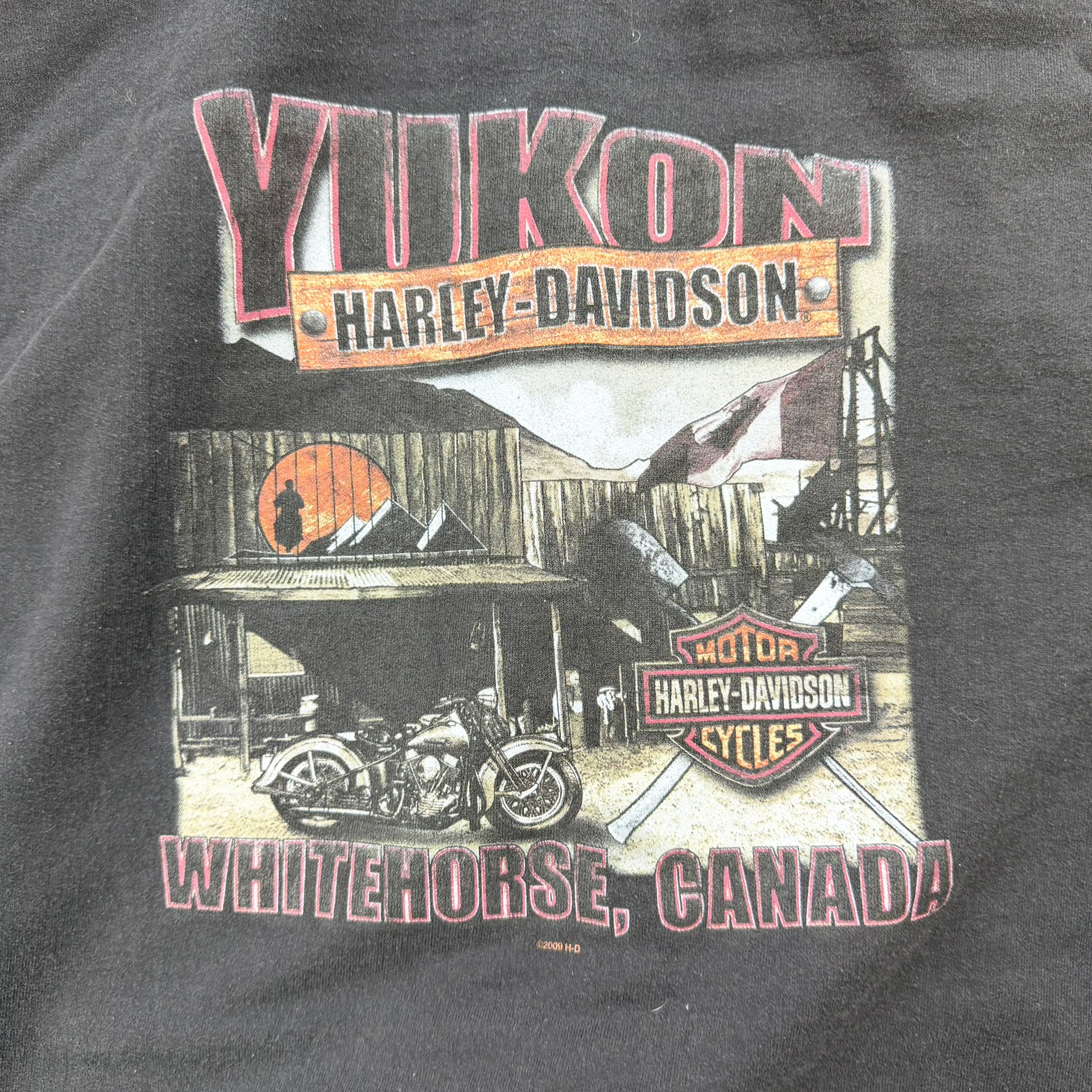 J- '09 Harley Davidson Whitehorse Canada Zip Up Hoodie - M