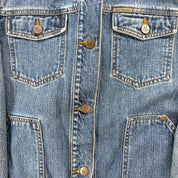 J- HOM Tupac Middle Finger Calvin Klein Reworked Denim Jacket - L