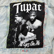 J- HOM Tupac All Eyez On Me Reworked Denim Jacket - XL
