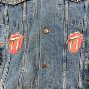 J- HOM Rolling Stones US Tongue Corduroy Collar Reworked Denim Jacket - L