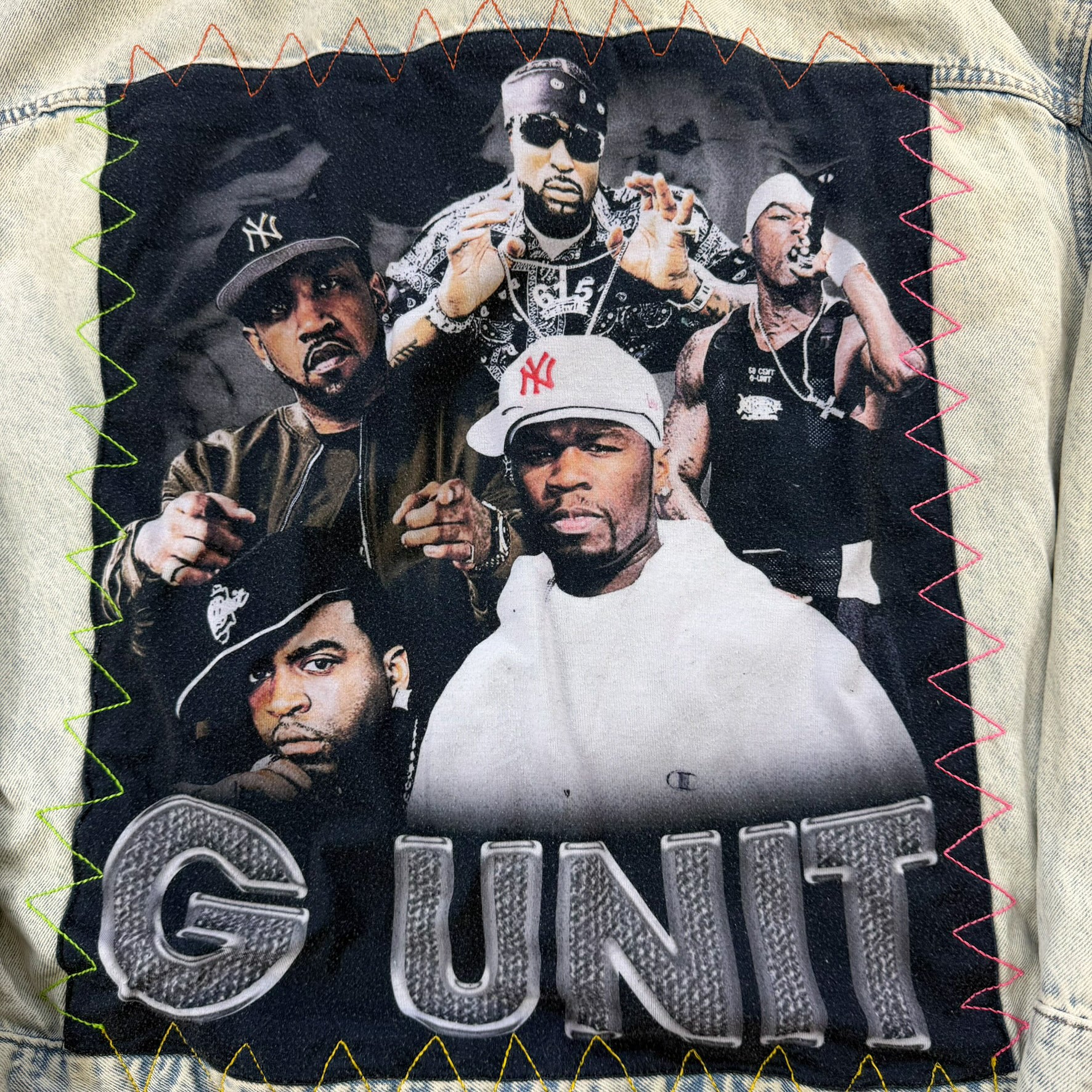 J- HOM G-Unit 50 Cents Reworked Denim Jacket - M