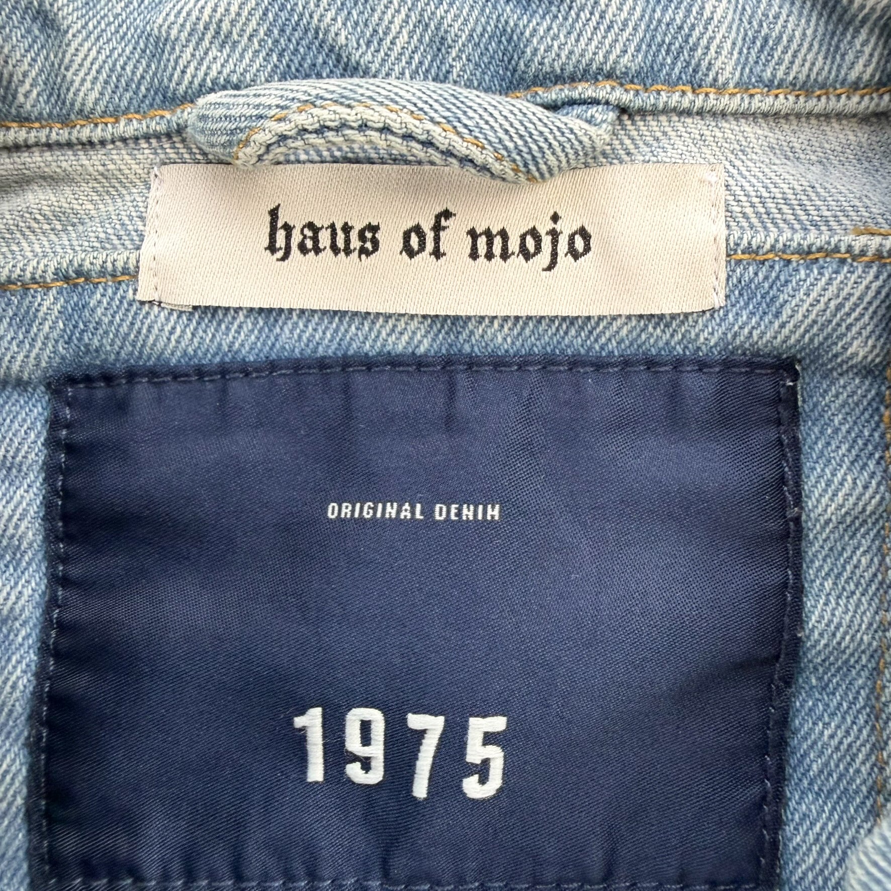 J- HOM Rolling Stones Logo & Flowers Reworked Denim Jacket - M