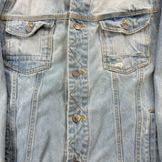 J- HOM Rolling Stones Logo & Flowers Reworked Denim Jacket - M