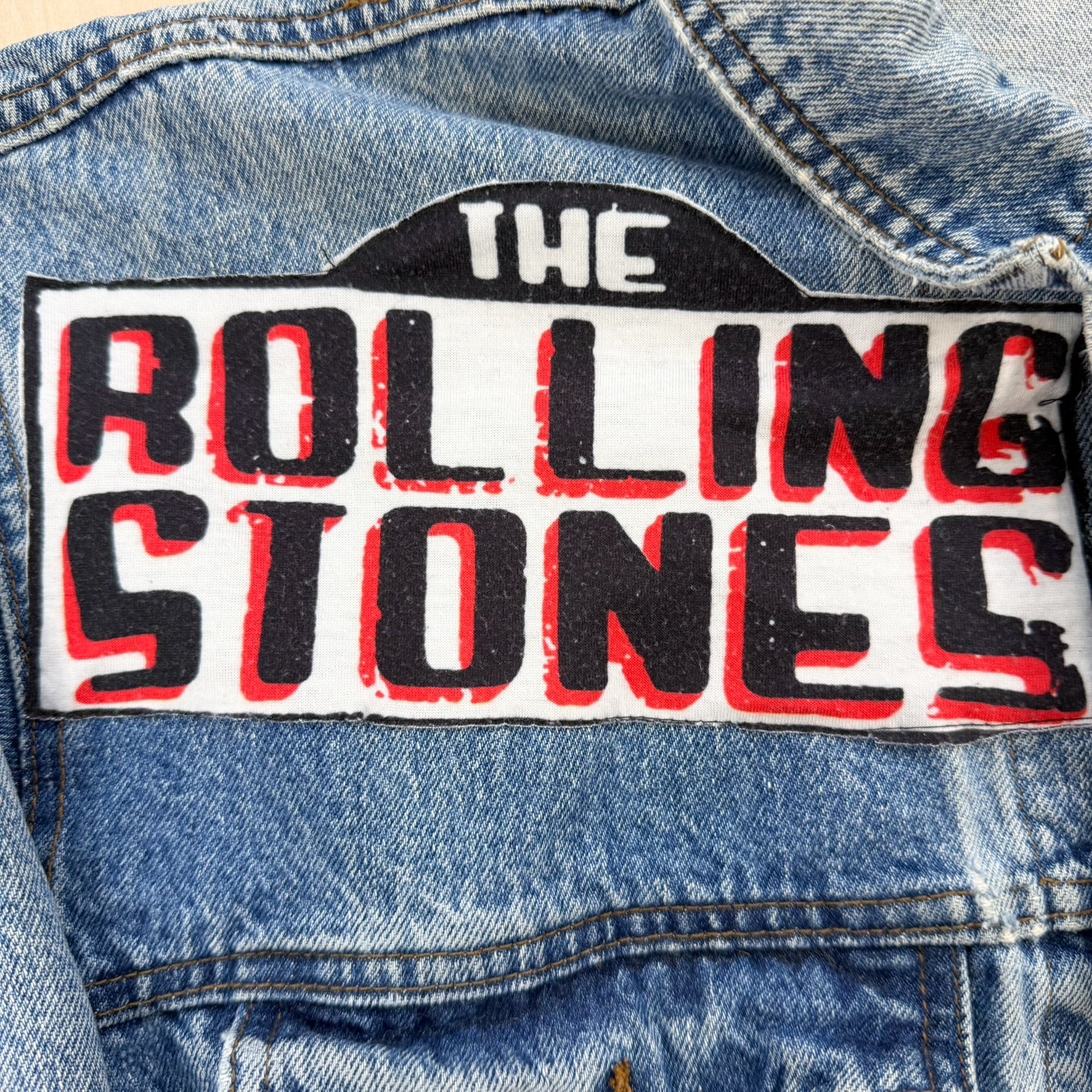 J- HOM Rolling Stones & Kiss Reworked Denim Jacket - M
