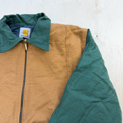J- Carhartt Reworked Green/Brown Collared Jacket - L