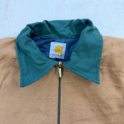J- Carhartt Reworked Green/Brown Collared Jacket - L