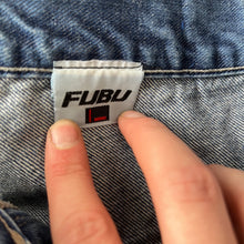 Load image into Gallery viewer, D- Vintage Fubu Embroidered Logo Back Pocket Denim Carpenter Jorts
