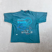 F- Vintage Harley Davidson Standing The Test Of Time Motorcycle Single Stitch Tee