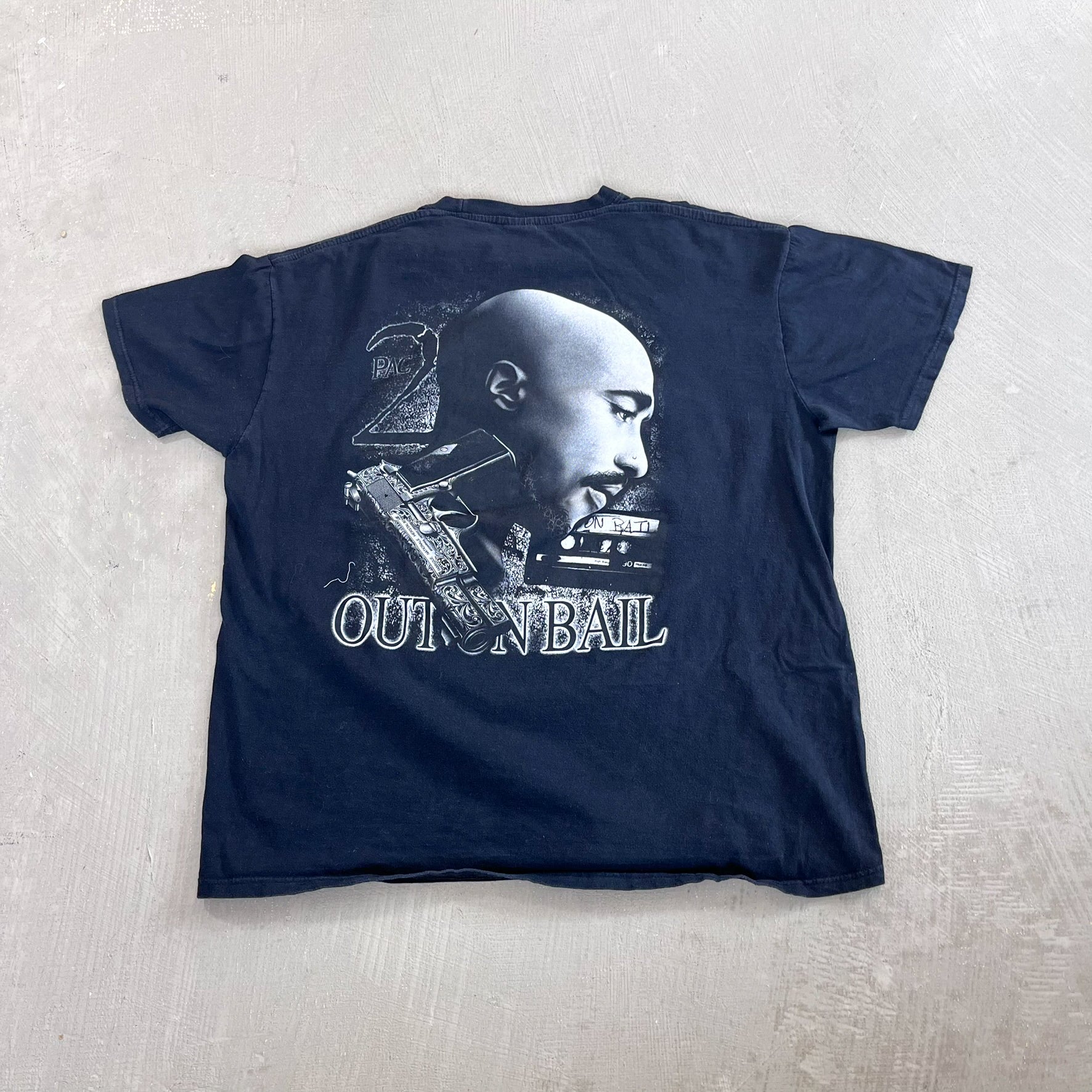 F- Vintage Tupac Out On Bail Billboard Pro Tag Tee