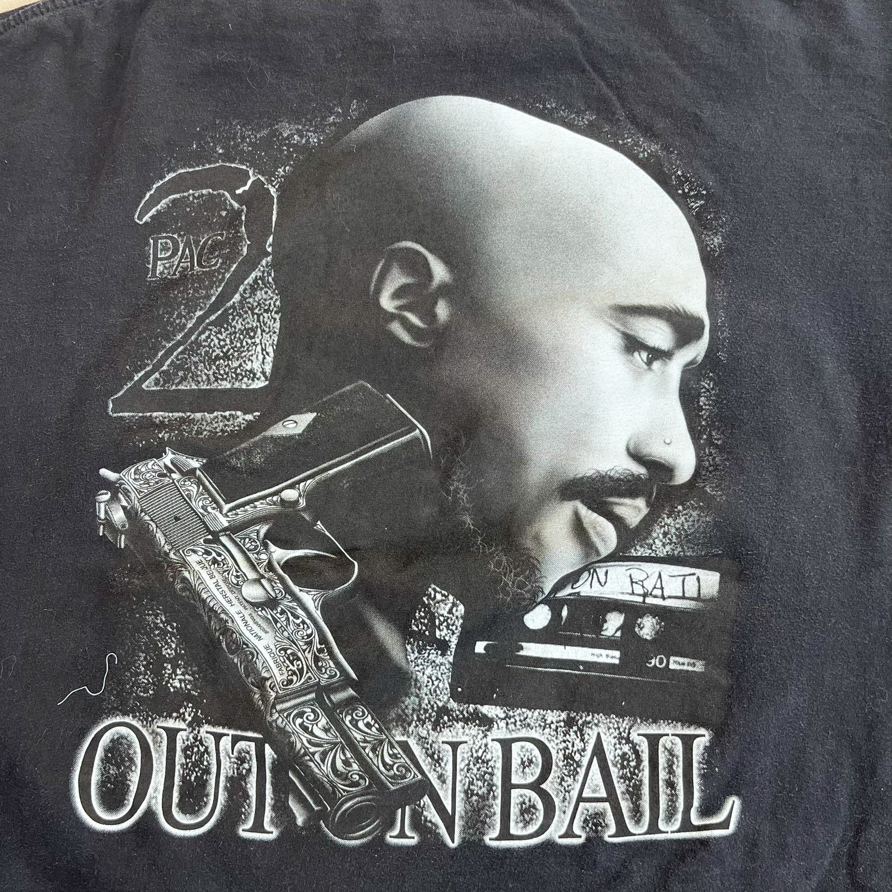 F- Vintage Tupac Out On Bail Billboard Pro Tag Tee