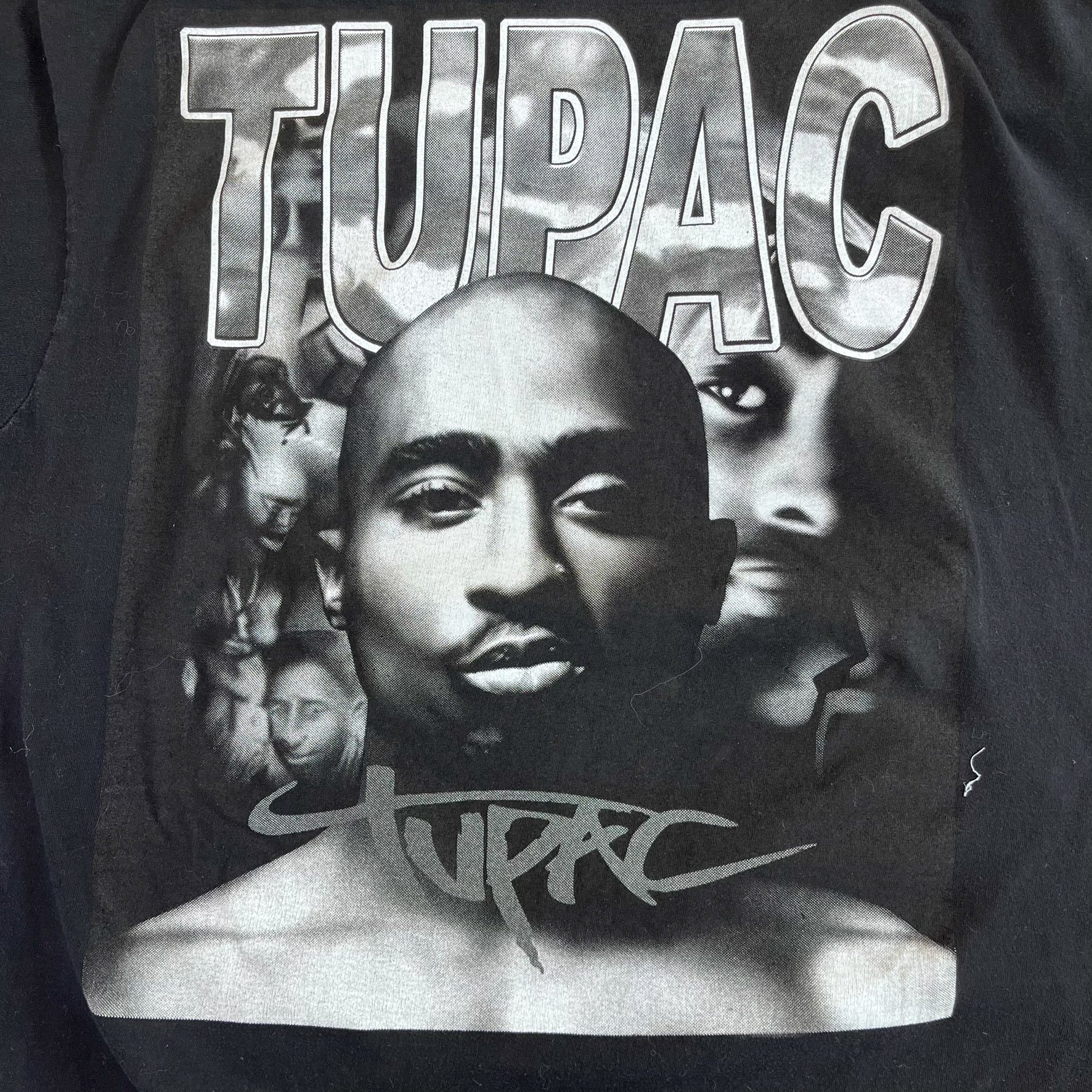 F- Vintage Tupac Text & Picture Billboard Pro Tag Tee