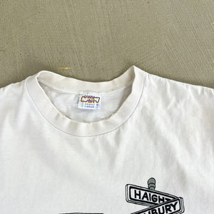 F- Vintage Hippie & Business Cats Funny Single Stitch Tee