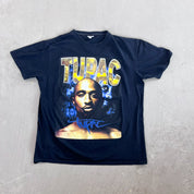 F- Vintage Tupac Text & Picture Billboard Pro Tag Tee
