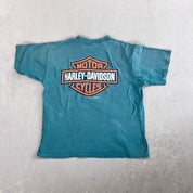 F- Vintage Harley Davidson Standing The Test Of Time Motorcycle Single Stitch Tee