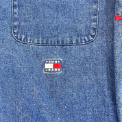F- Vintage Tommy Hilfiger Jeans Denim Button Down Shirt
