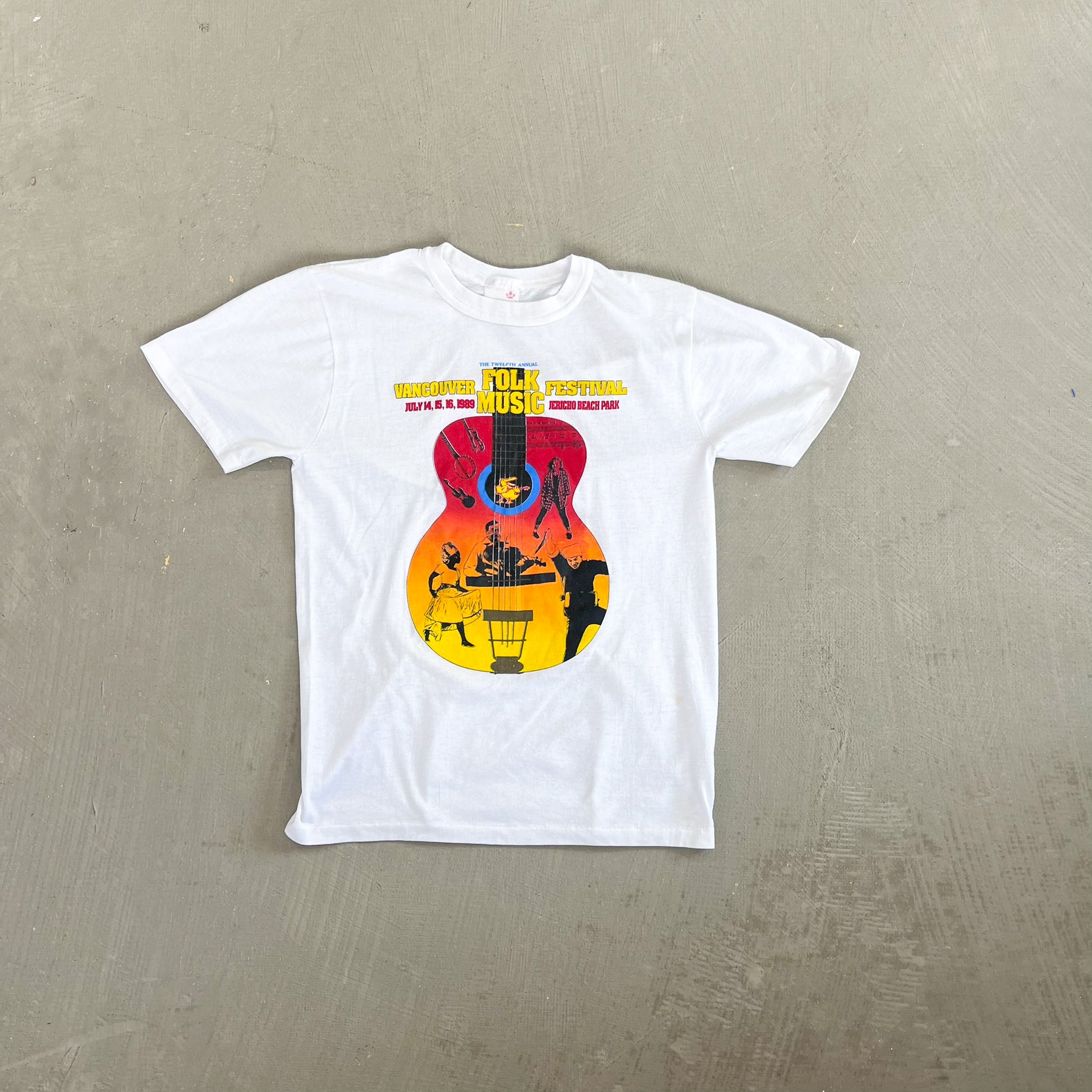 F- Vintage '89 Vancouver Folk Music Festival Graphic Single Stitch Tee