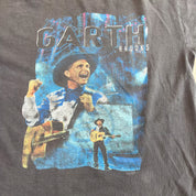 F- Vintage Garth Brook Concert Picture Hanes Heavyweight Tag Tee