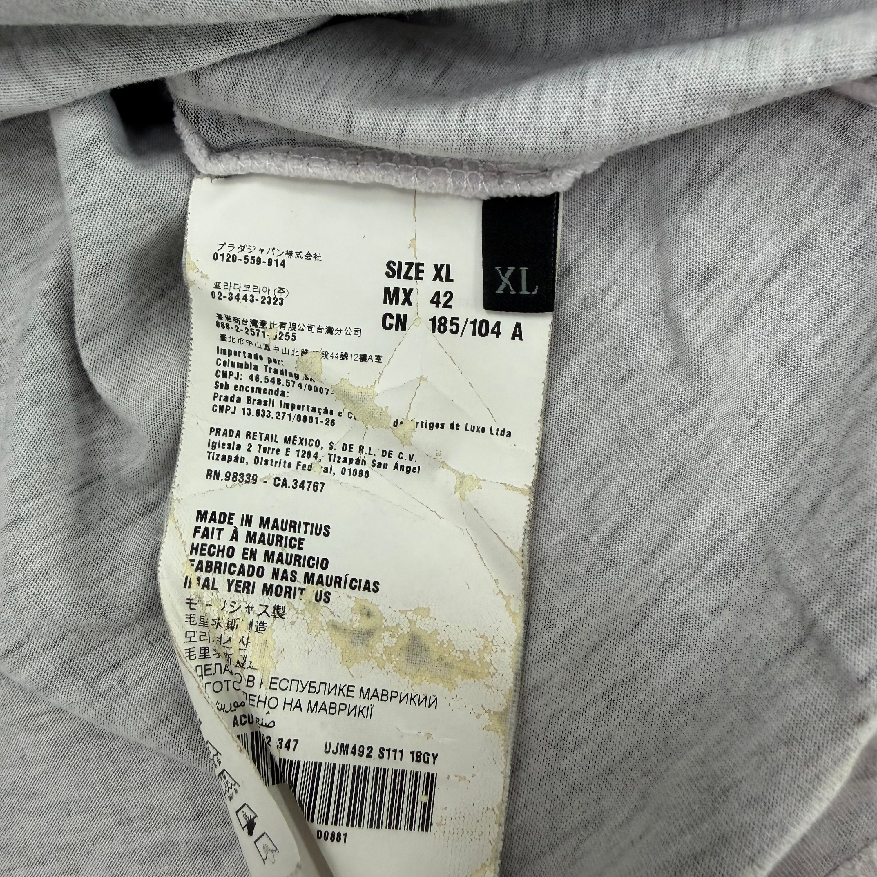J- Vintage '12 Miuccia Prada S/S Pixelated Portrait Graphic Tee - XL