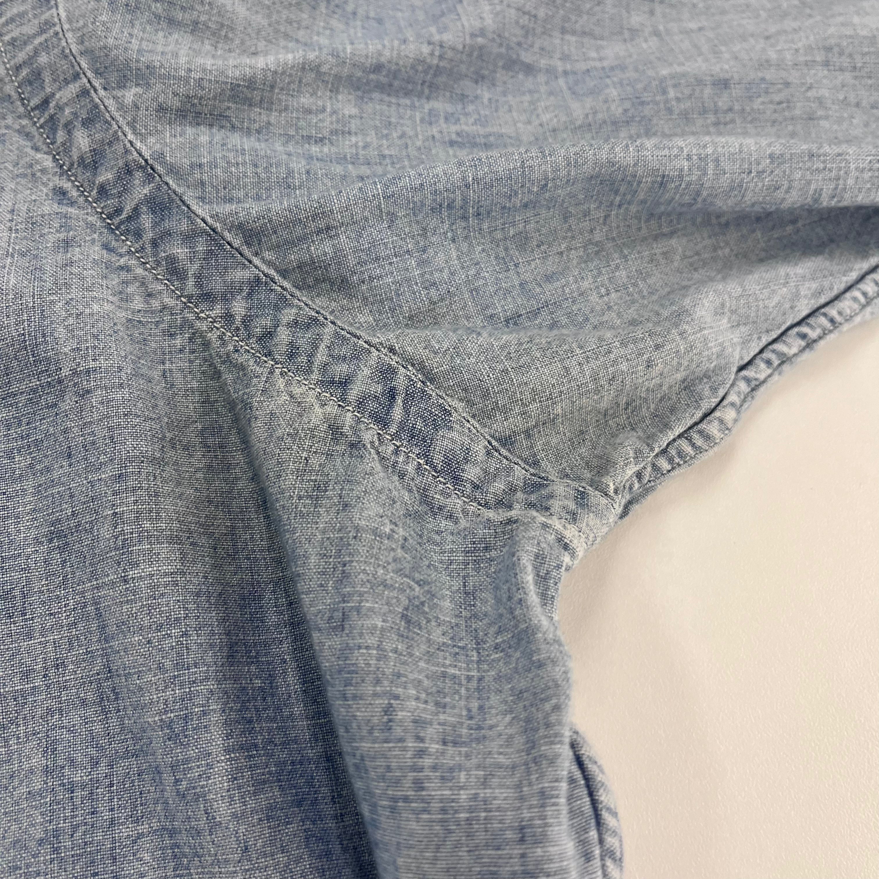 F- Vintage Polo Ralph Lauren Denim Style Button Down Shirt