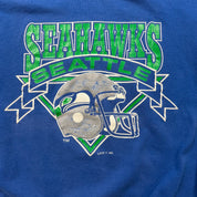 F- Vintage Seattle Seahawks NFL Logo 7 Made In USA Crewneck