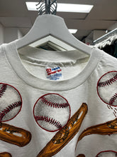 Load image into Gallery viewer, Z - Vintage Joe Boxer Slugger Bat &amp; Baseball Embroidered Hanes Heavyweight 50/50 Tee
