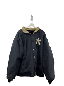 Z- Vintage Jeff Hamilton Yankees MLB Bronx Bombers Reversible Leather Varsity Jacket