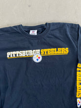 Load image into Gallery viewer, D- Pittsburgh Steelers NFL Text  &amp; Logo Long Sleeve Tee
