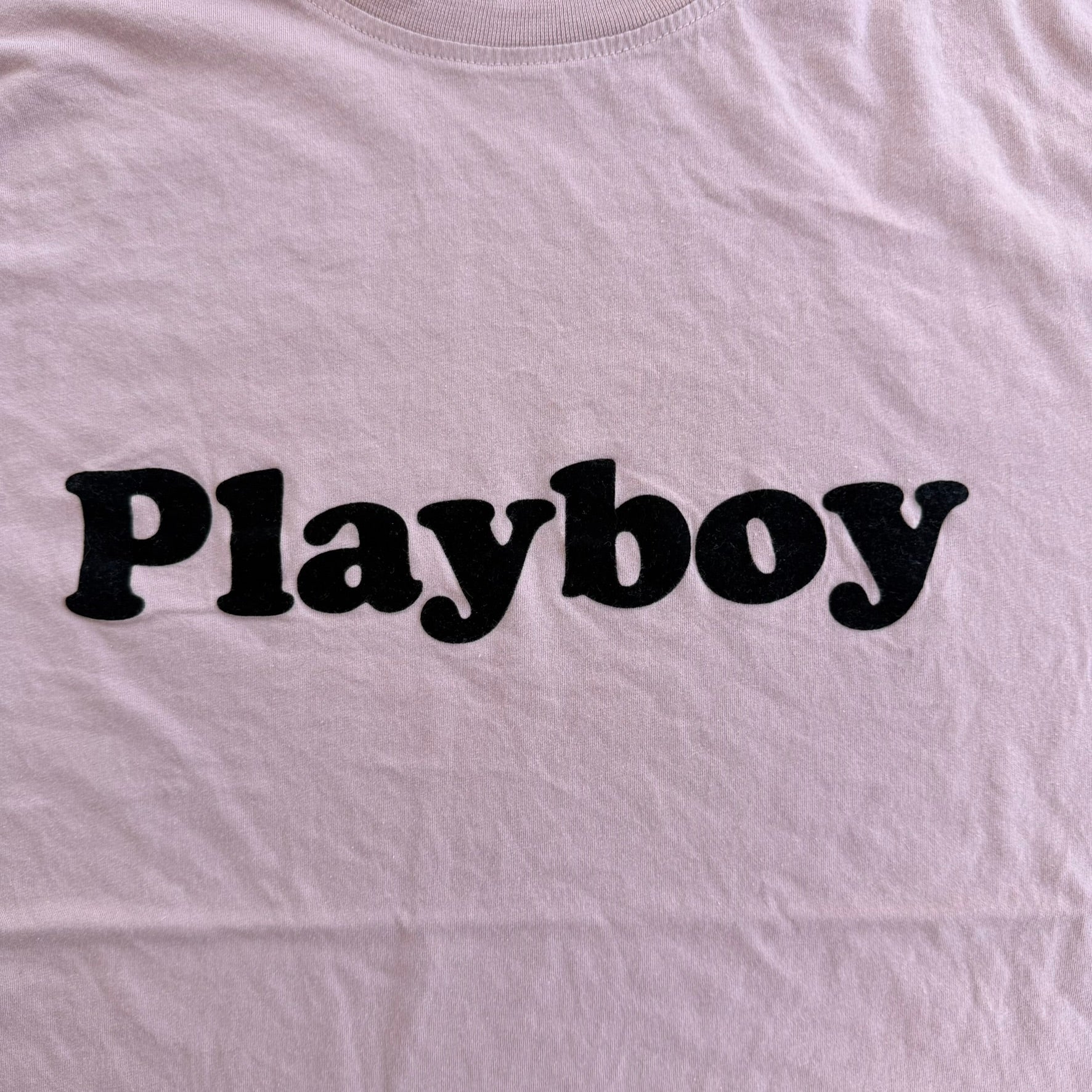 J- Vintage Playboy Felt Logo Tee - L
