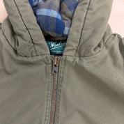 Vintage Woolrich Green Label Collection Quilt Lined Zip Up Canvas Jacket - XL