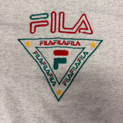 J- Vintage Fila Embroidered Text Made In Italy Crewneck - XL
