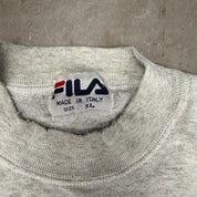 J- Vintage Fila Embroidered Text Made In Italy Crewneck - XL