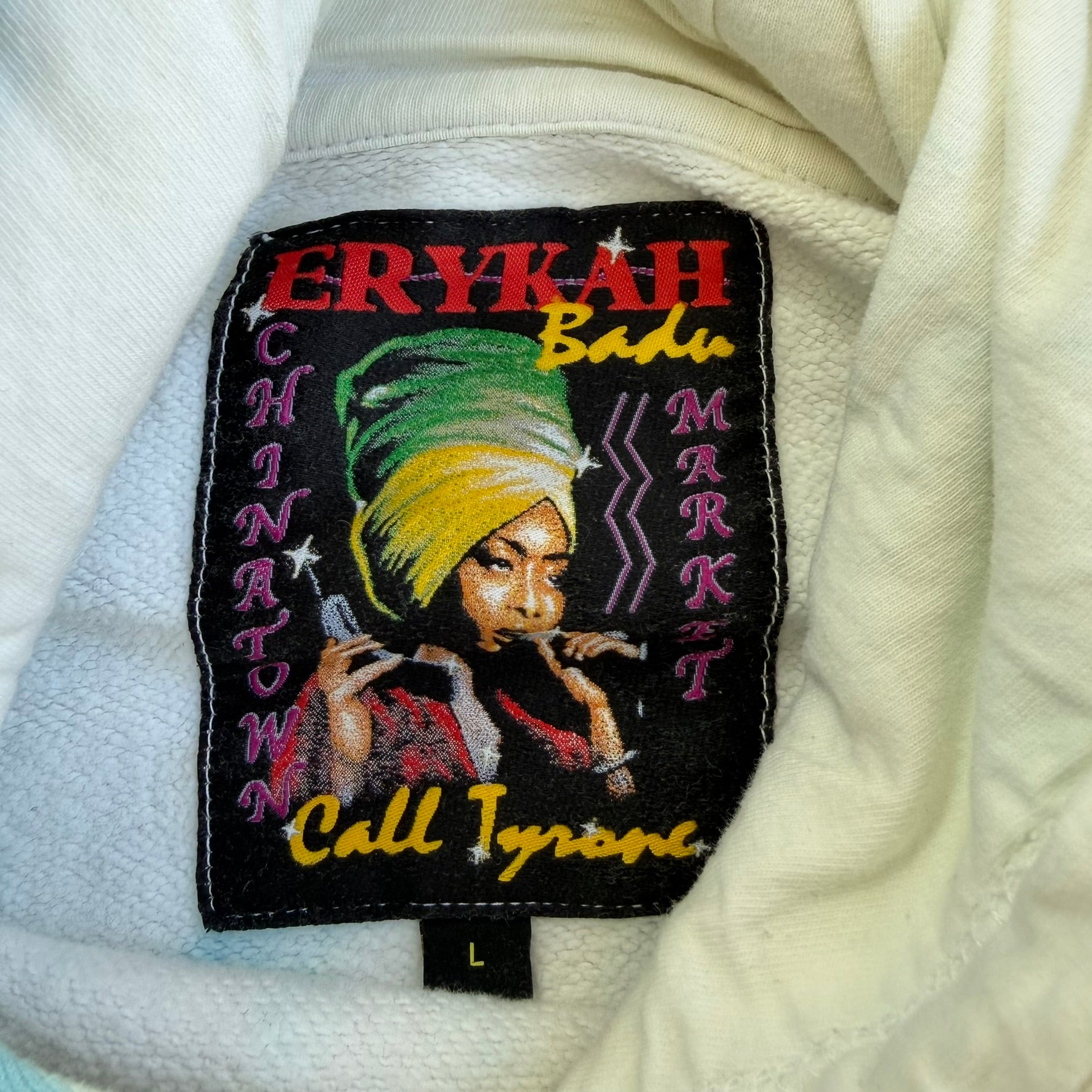 J- Vintage Erykah Badu Call Tyrone Acid Wash Hoodie - L