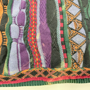 F- Vintage Tosani Vertical Pattern Made In Canada Knit Sweater