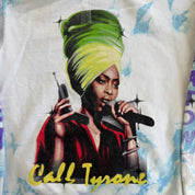 J- Vintage Erykah Badu Call Tyrone Acid Wash Hoodie - L