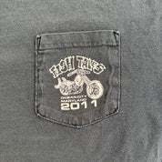J- Vintage '11 Fish Tales Ocean City Bike Week Graphic Pocket Tee - XL