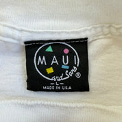 J- Vintage Maui & Sons Logo & Graphic Made In USA Single Stitch Tee - L
