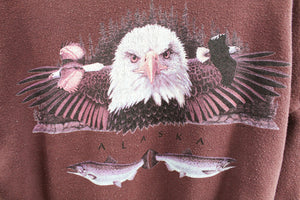 Vintage Alaska Eagles & Fishes Crewneck