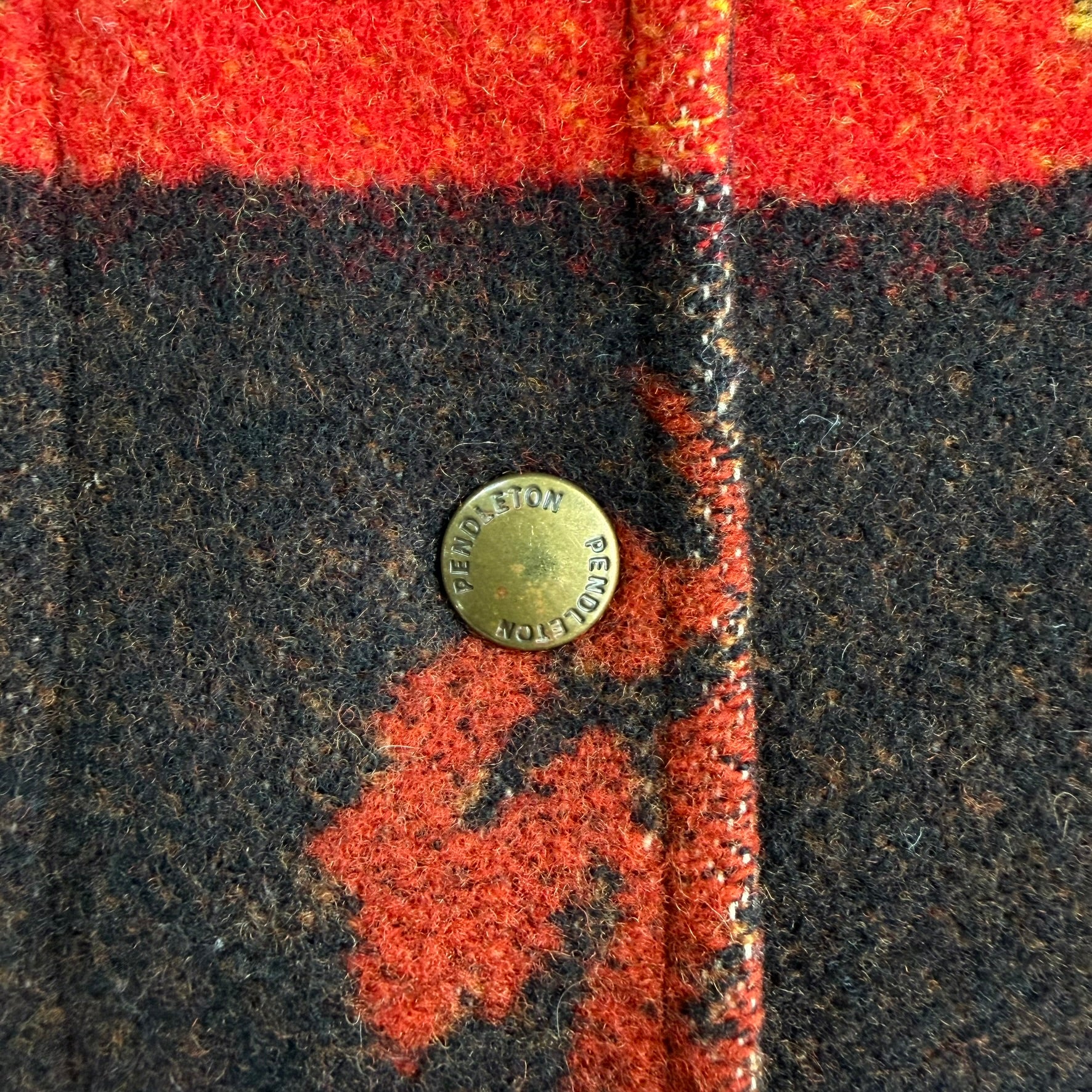 Vintage Pendleton Originals Made In USA Scenic Wool Blanket Jacket - M