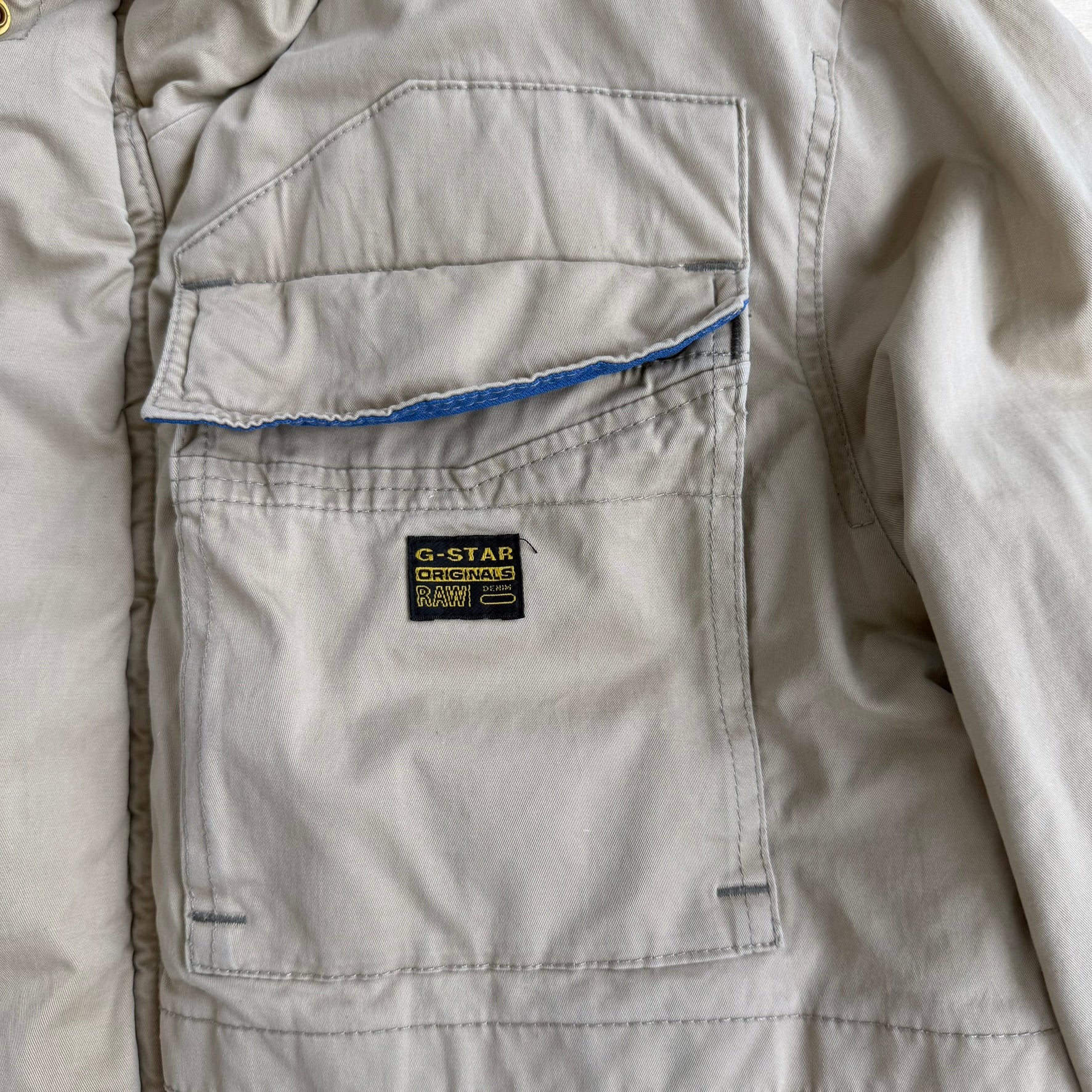 Vintage G Star Originals Quilt Lined Zip Up Winter Jacket - 2XL
