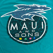 J- Vintage Maui & Sons Logo Graphic Made In USA Single Stitch Tee - L